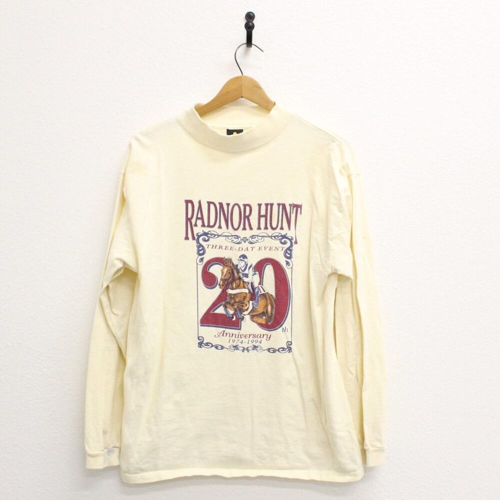 Vintage Radnor Hunt Horse Trials 20th Anniversary 1994 Long Sleeve T Shirt Large